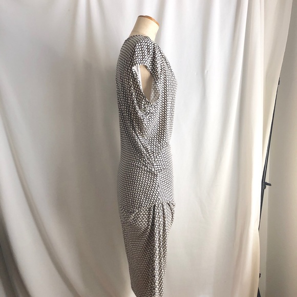 Cabi black and white print midi dress career Sz: M - Picture 4 of 5